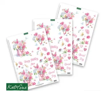 Filled with Flowers Die-Cuts, 3 sheets